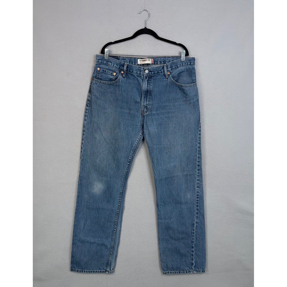 Levi 505 Jeans Mens 38x34 Blue Denim Straight Fit Classic Casual Workwear